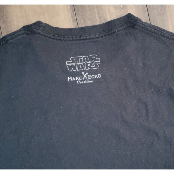 T-shirt Yoda Large Vintage Faded Graphic Star Wars Marc Ecko Cut Sew Rhinestone - Picture 6 of 8